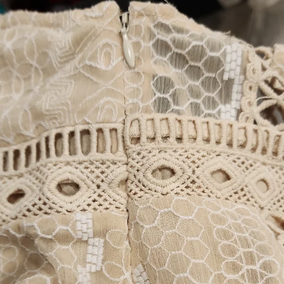 Free People Cream Lace Mini Dress - Picture 13 of 13